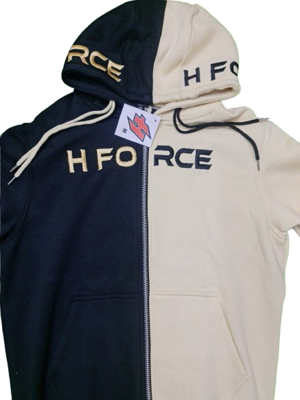 H Force Premium Signature Black & White Hoodie | Unisex Urban Style Sweatshirt with Clean Design & Comfortable Fit