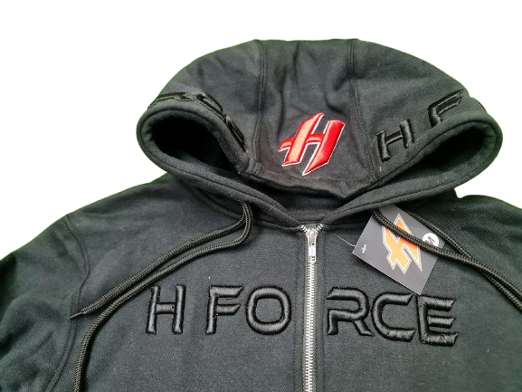 H Force Premium Signature Black Hoodie | Unisex Urban Style Sweatshirt with Clean Design & Comfortable Fit